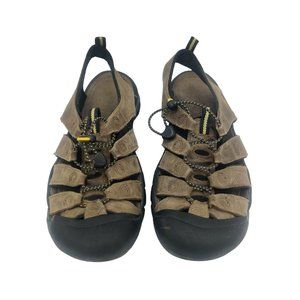 KEEN men’s 9.5 Newport Waterproof Hiking Water Shoes Brown Leather Casual